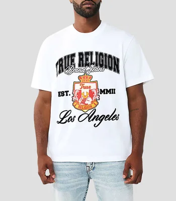 Playera cuello redondo manga corta estampada Hombre