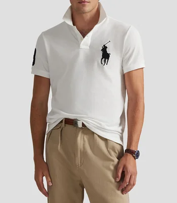 Playera tipo polo manga corta diseño sólido Hombre