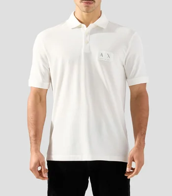 Playera tipo polo manga corta lisa Hombre