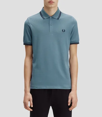 Playera tipo polo manga corta lisa Hombre