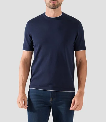 Playera cuello redondo manga corta lisa Hombre