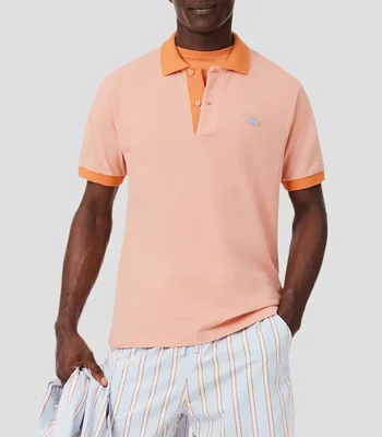 Playera tipo polo manga corta lisa Hombre