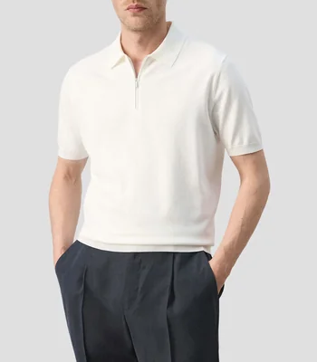 Playera tipo Polo manga corta liso Hombre
