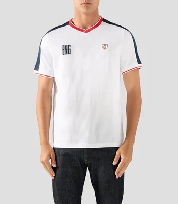 Playera cuello V manga corta lisa Inglaterra Hombre