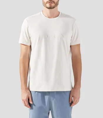 Playera para entrenamiento cuello redondo manga corta estampada Hombre