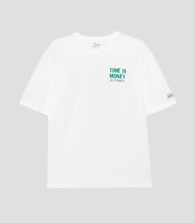 Playera cuello redondo manga corta estampada Hombre
