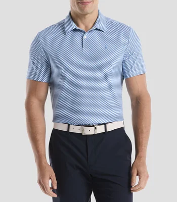 Playera tipo polo manga corta microdiseño Hombre