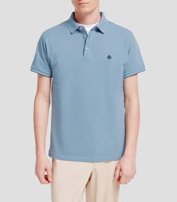 Playera tipo polo manga corta lisa Hombre
