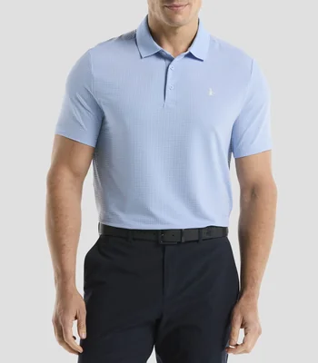 Playera tipo polo manga corta microdiseño Hombre