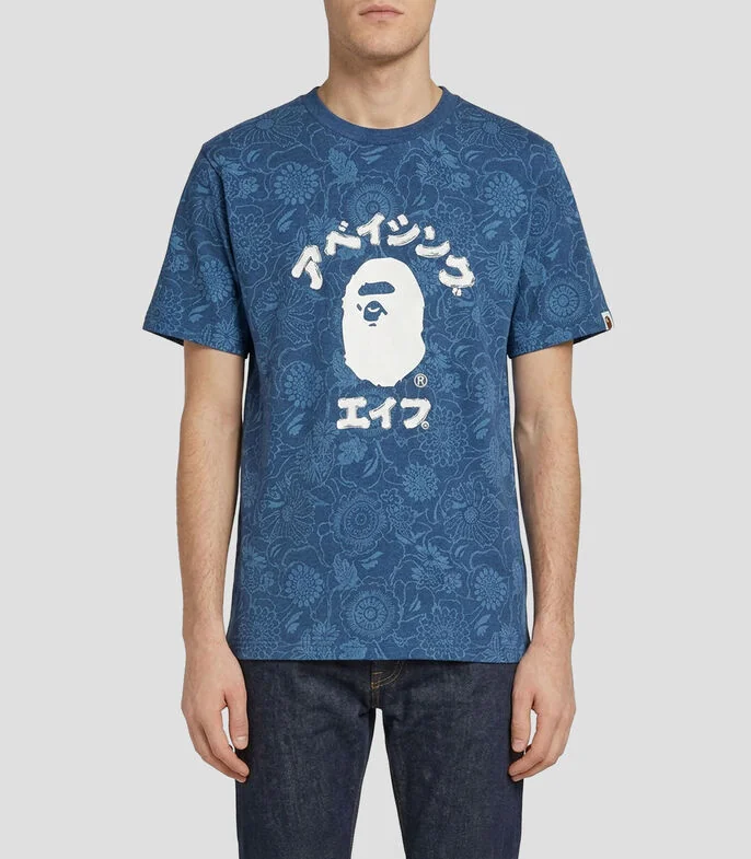 Playera cuello redondo manga corta estampada Hombre