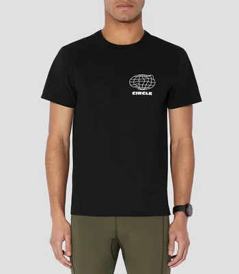 Playera para entrenamiento cuello redondo manga corta estampada Hombre