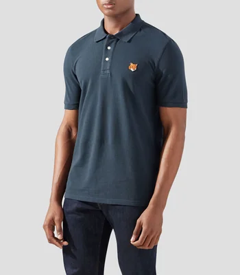 Playera tipo polo manga corta lisa Hombre