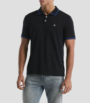 Playera tipo polo manga corta lisa Hombre