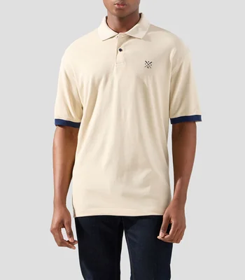 Playera tipo polo manga corta lisa Hombre