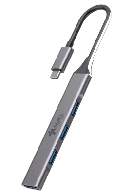 Adaptador HUB 4 En 1 Stylos. STCBHUB42G -