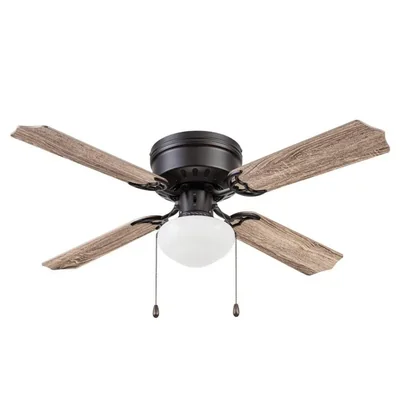 Prominence Home Ventilador de Techo de 42" con Luz y 4 Aspas Reversibles con Control de Cadena, Modelo Cherry