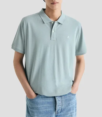 Playera polo manga corta lisa Hombre