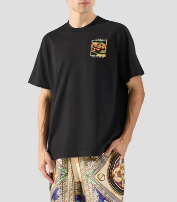 Playera de cuello redondo con manga corta estampada Hombre