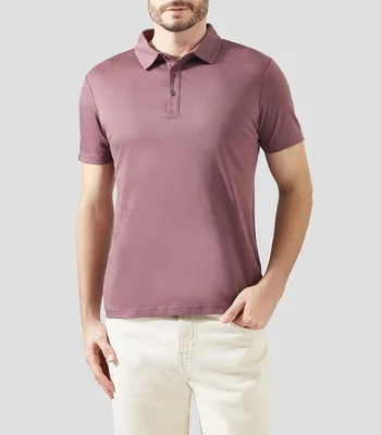 Playera tipo polo manga corta liso Hombre