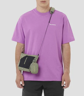 Playera de entrenamiento cuello redondo manga corta estampada Hombre