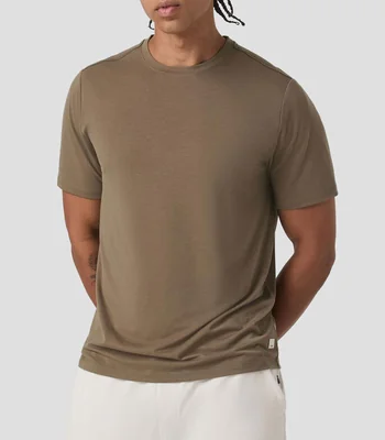 Playera para entrenamiento cuello redondo manga corta lisa Hombre