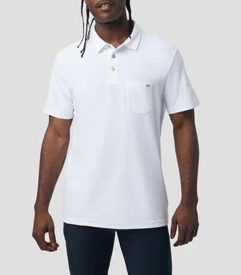 Playera tipo polo deportiva manga corta lisa Hombre