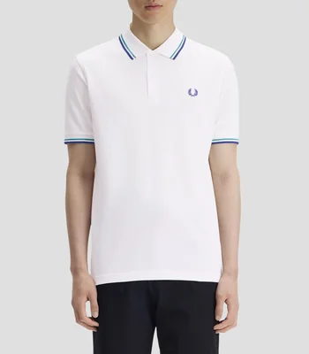 Playera tipo polo manga corta lisa Hombre