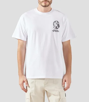 Playera cuello redondo manga corta con estampado Hombre