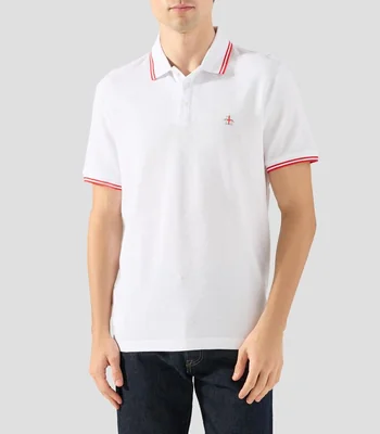 Playera tipo polo con manga corta lisa Hombre