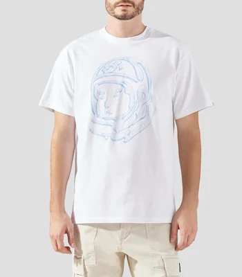 Playera cuello redondo manga corta con estampado Hombre