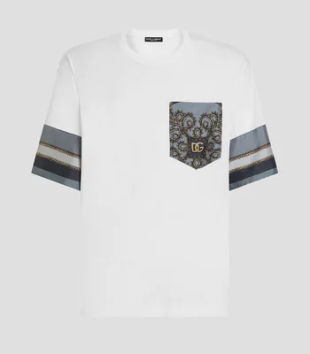 Playera de cuello redondo con manga corta estampada Hombre