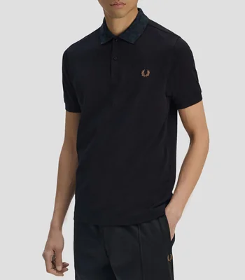 Playera tipo polo manga corta lisa Hombre