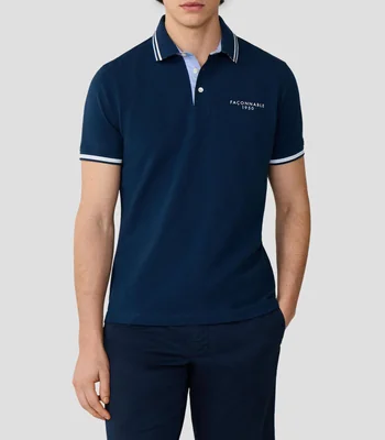 Playera tipo polo lisa manga corta lisa Hombre