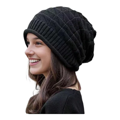Gorro Invernal Tejido De Punto Holgado