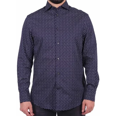 Camisa Manga Larga Estampada Slim Fit Ovs para Hombre