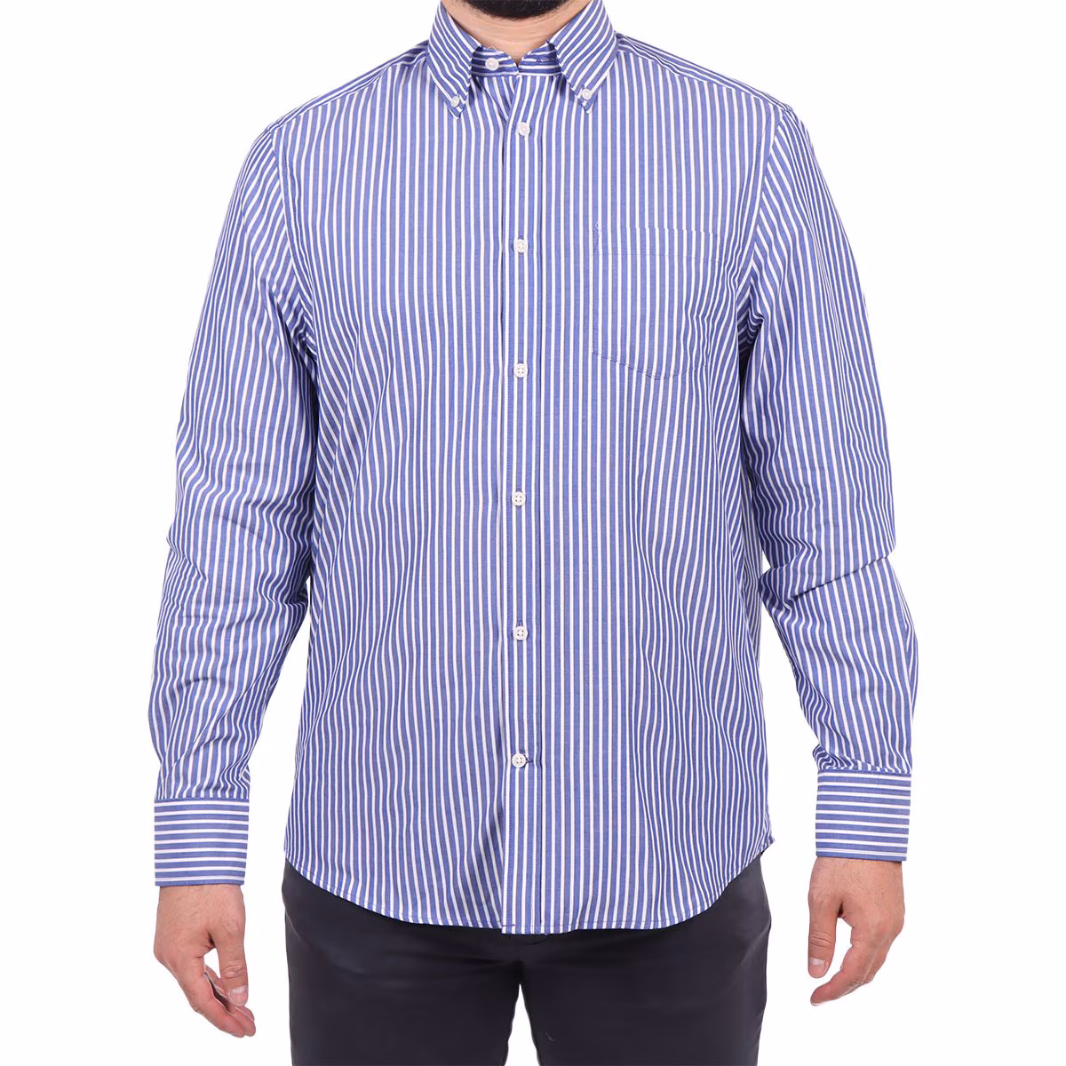 Camisa Manga Larga Rayas Casual Button Down Ovs Hombre