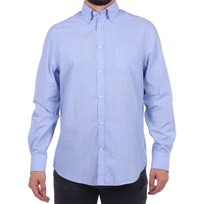 Camisa Rayas Manga Larga Algodón Casual Ovs Hombre