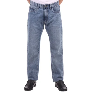 Jeans Regular Fit Deslavado Casual Ovs para Hombre