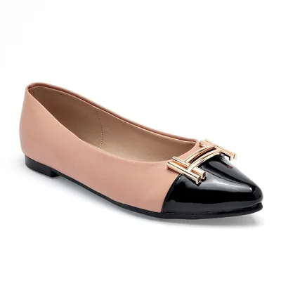 Been Class Balerina para mujer beige negro, código 124801-E