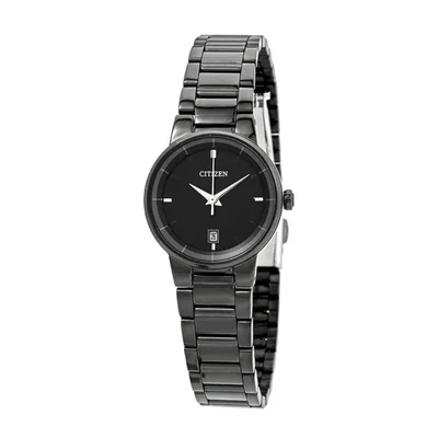 Reloj Citizen Eu6017-54e Mujer Acero Inoxidable Negro