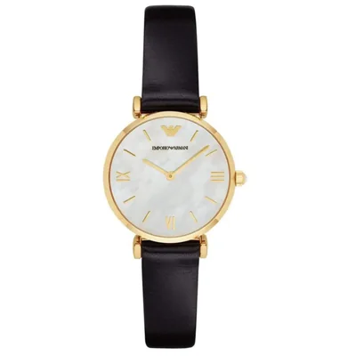 Correa de piel negra para mujer Watch Emporio Armani AR1910