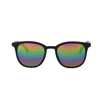 Lente solar Negro Ovalada para unisex