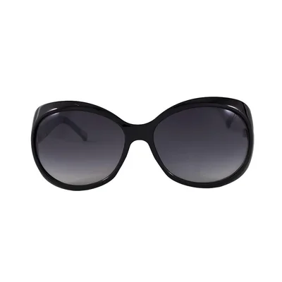 Lente solar Negro Ovalado para dama