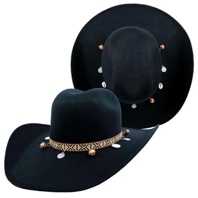 Sombrero Vaquero Texana Chihuahua Dubetina Vintage Hombre Mujer Retro Cowboy Negro L 27