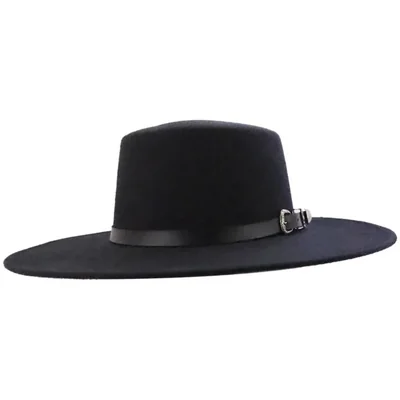 Sombrero Cordobés Dubetina Vintage Hombre Mujer Retro Hebilla Elegante Negro M 260