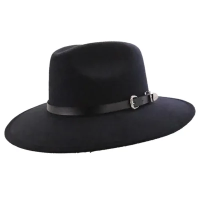 Sombrero Indiana Dubetina Hípster Vintage Hombre Mujer Retro Elegante Hebilla Negro M 260