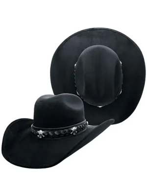 Sombrero Vaquero Chihuahua Gamuza Retro Hombre Mujer Calaveras Vintage Negro L 194