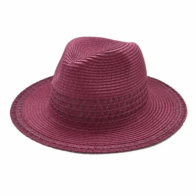 Sombrero fedora rosa fucsia