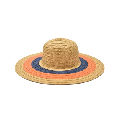 Sombrero pamela ala mediana multicolor mujer