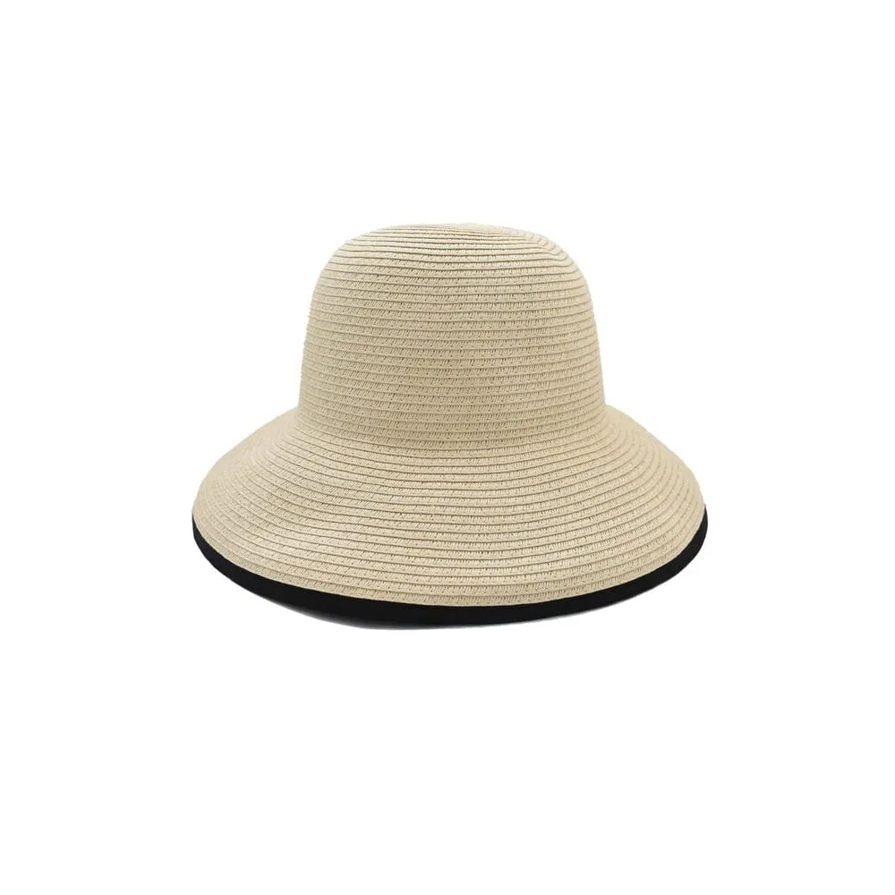 Sombrero visera amplio color beige